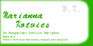 marianna kotvics business card